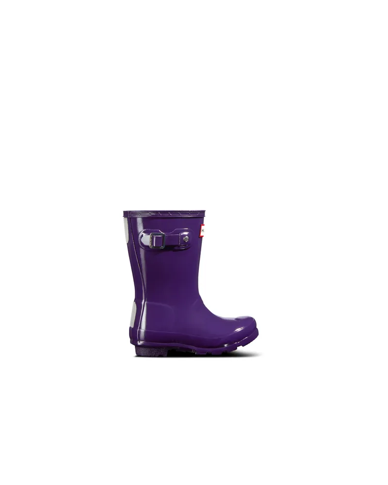 Hunter Original Little Kids Gloss Wellingtons in Cavendish Blue -1